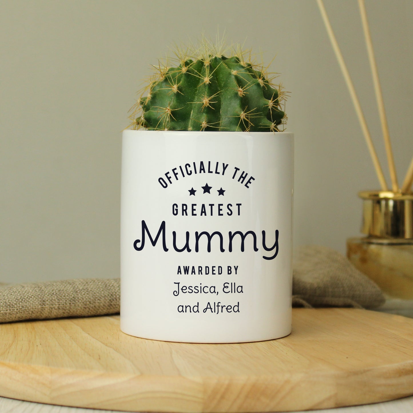 Personalised "Officially The Greatest" Ceramic Storage Pot