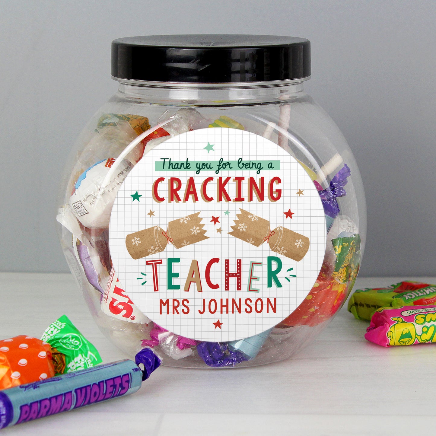 Personalised "Cracking Teacher" Sweet Jar