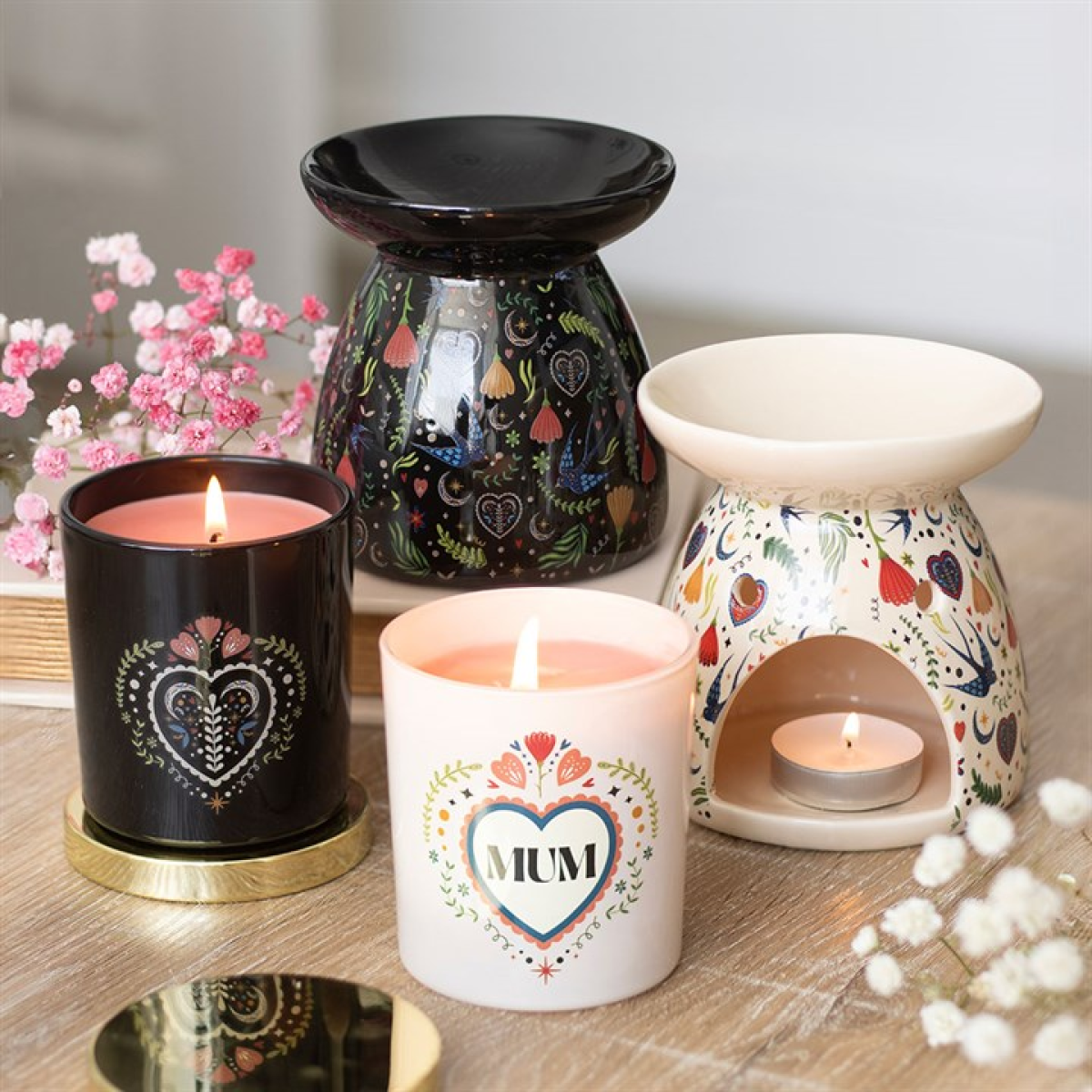 Mum Folk Heart French Tulip Scented Candle