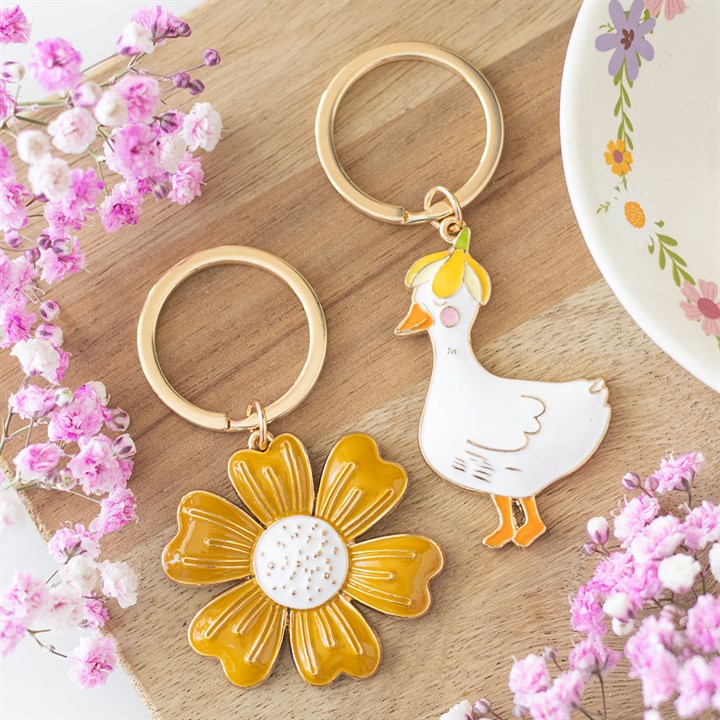 Waddle On Duck Enamel Keyring