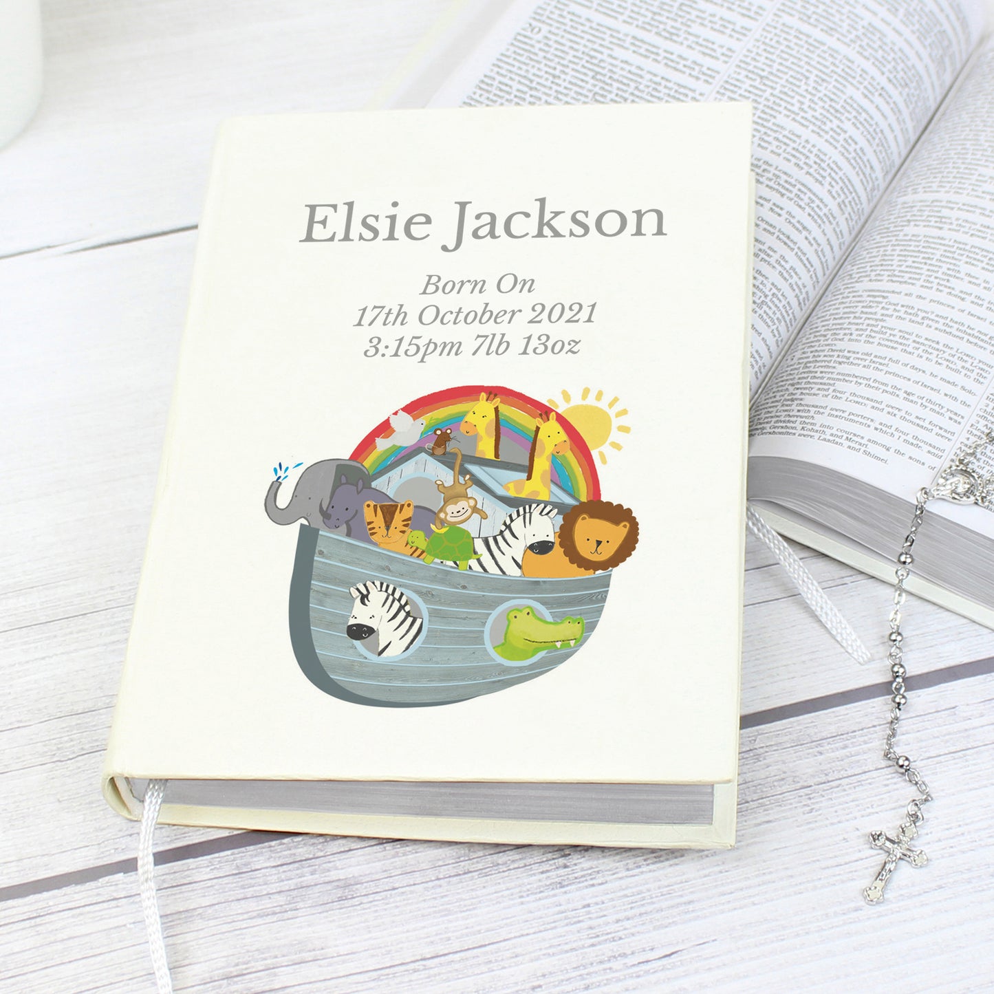 Personalised Noah's Ark Holy Bible