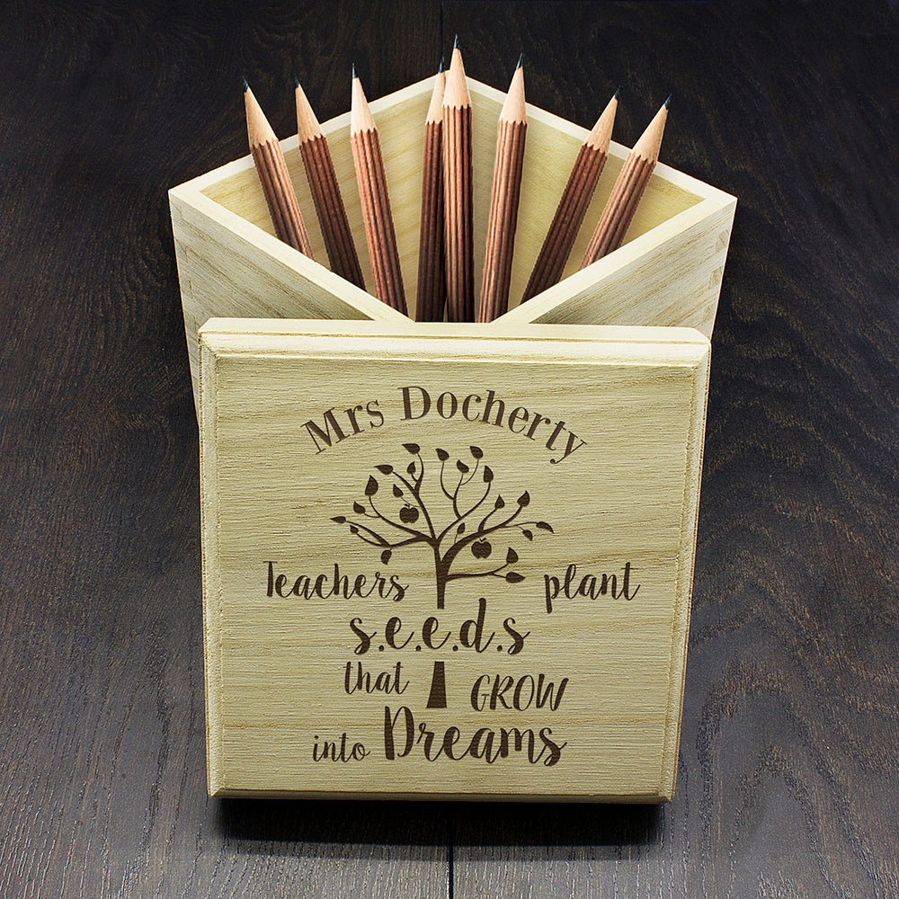 Personalised Teachers Plant Seeds... Cube Box