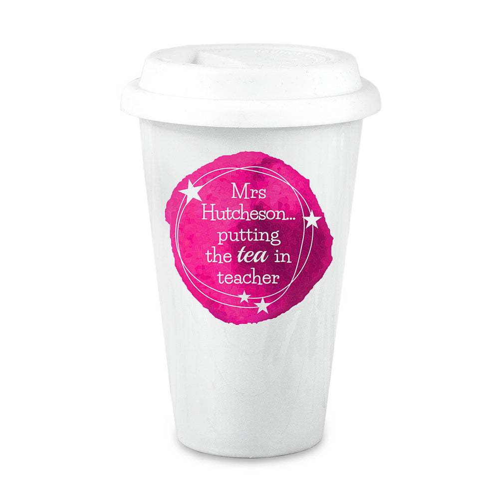 Personalised Tea in Teacher Travel Mug