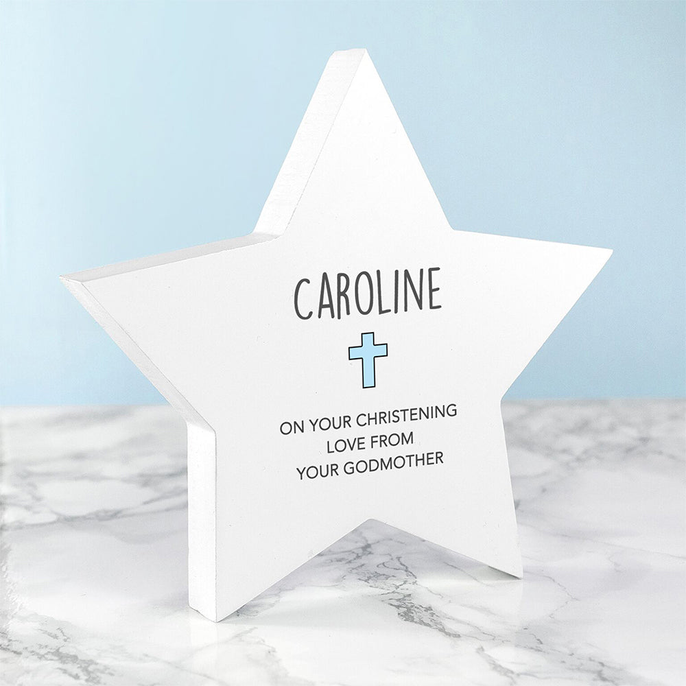Personalised Christening Star Keepsake