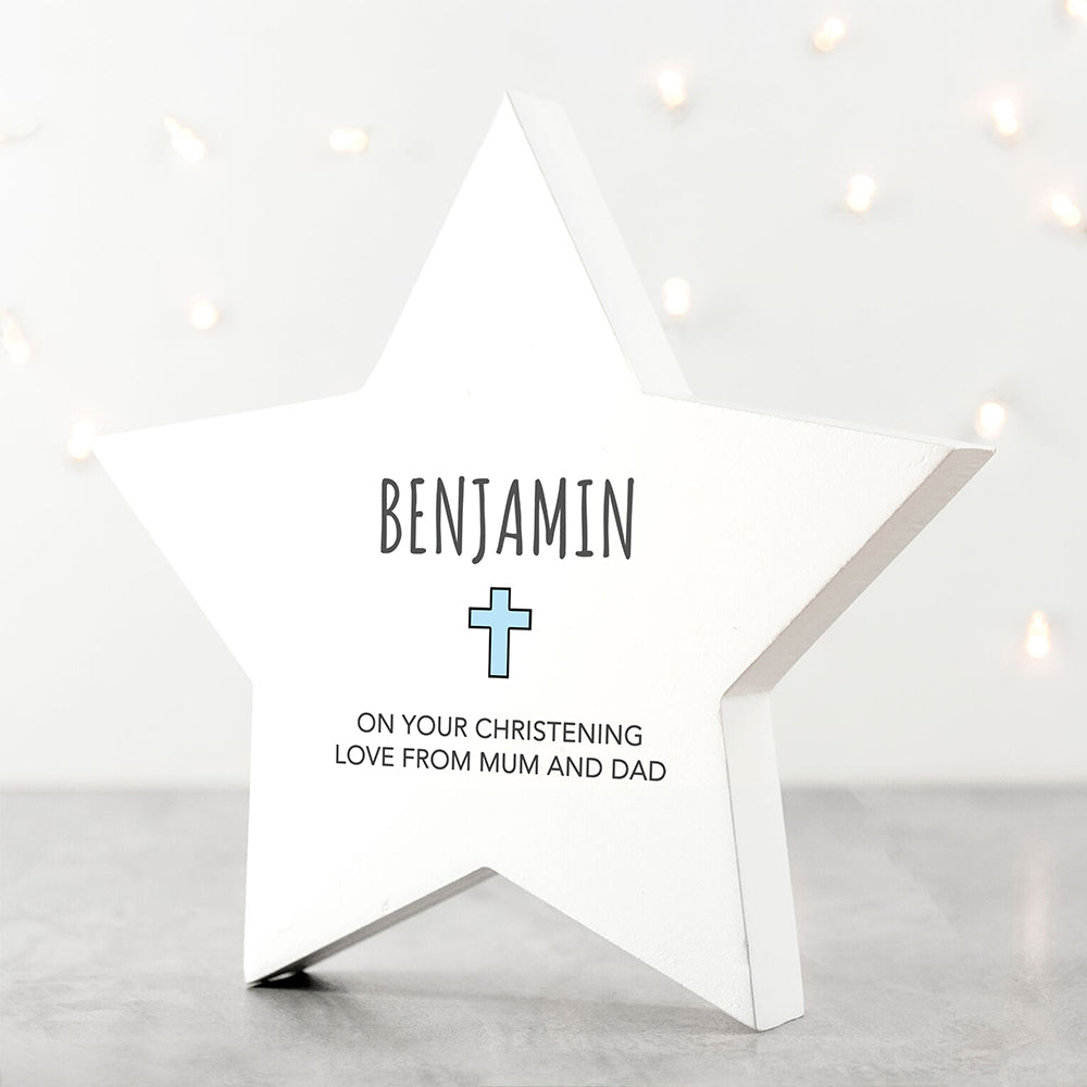 Personalised Christening Star Keepsake