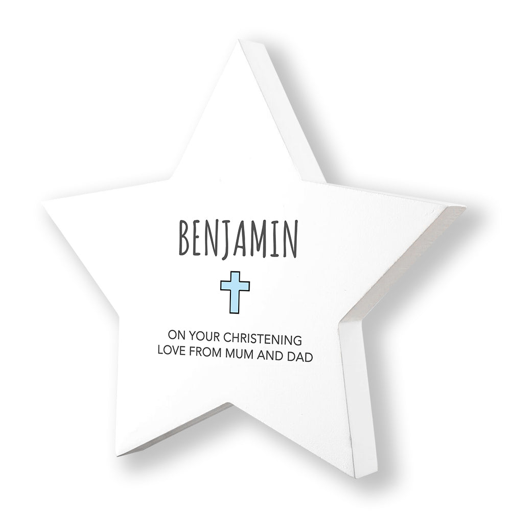 Personalised Christening Star Keepsake