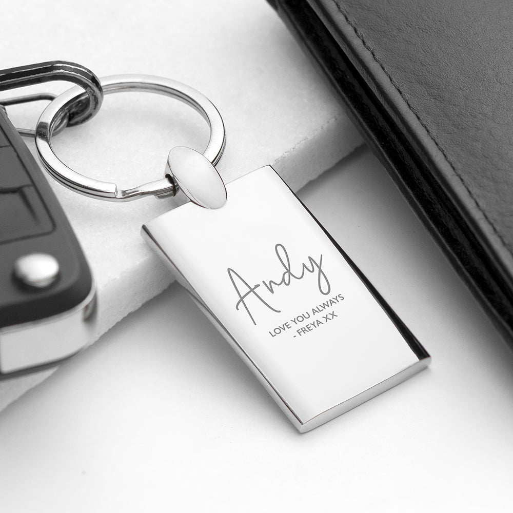 Personalised Special Person Rectangle Keyring