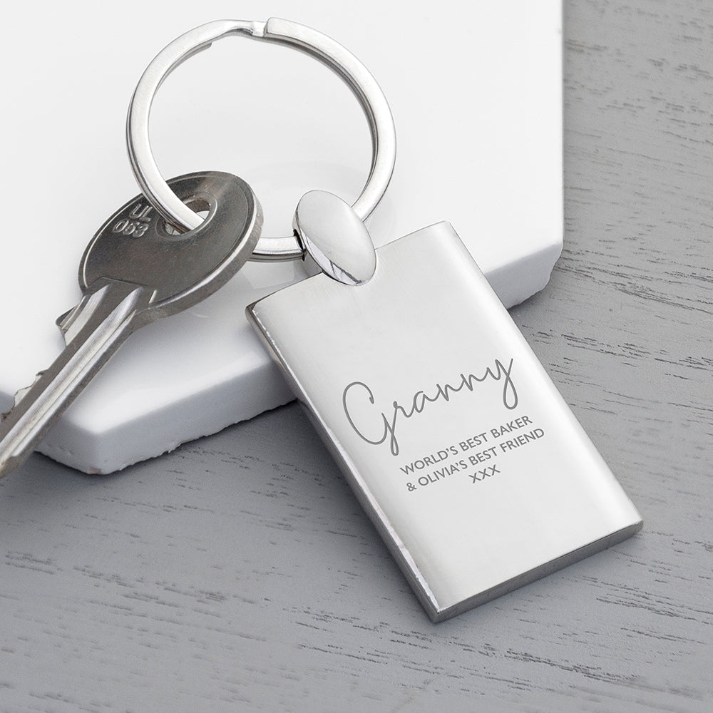 Personalised Special Person Rectangle Keyring
