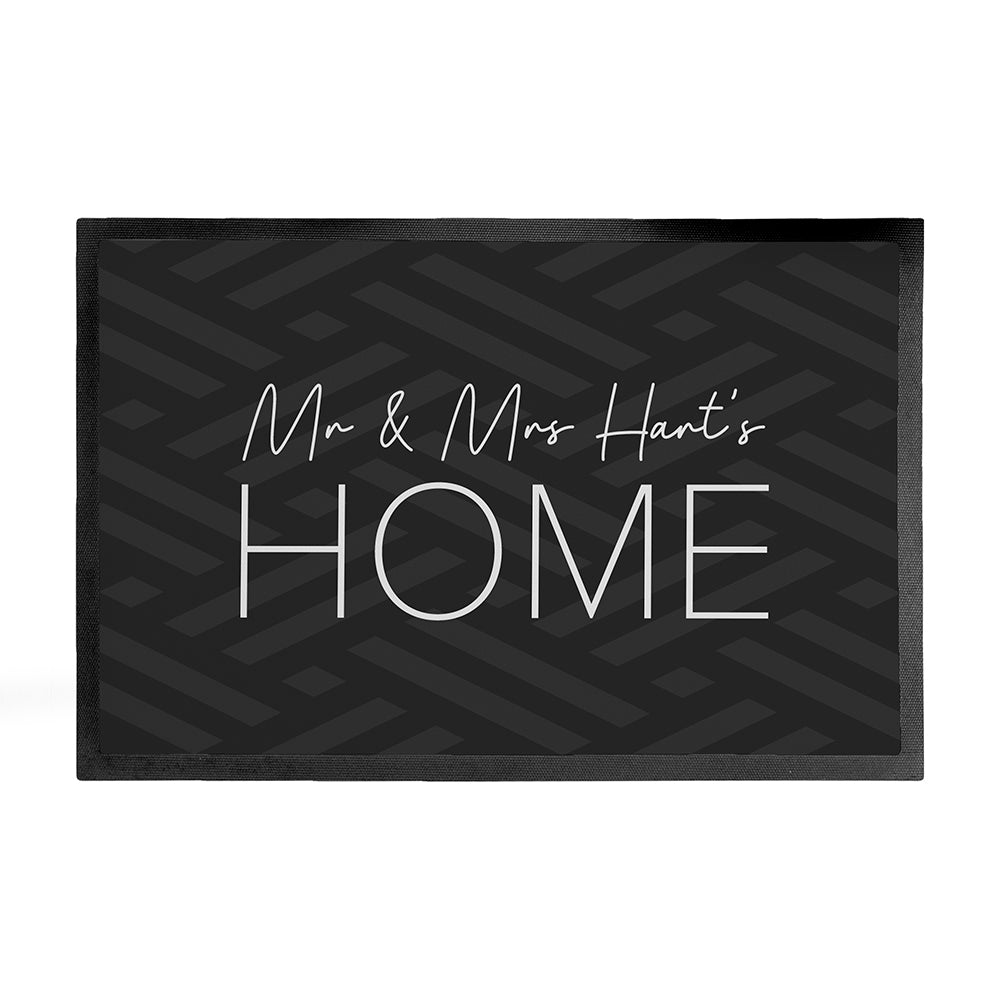 Personalised Grey Pattern Doormat