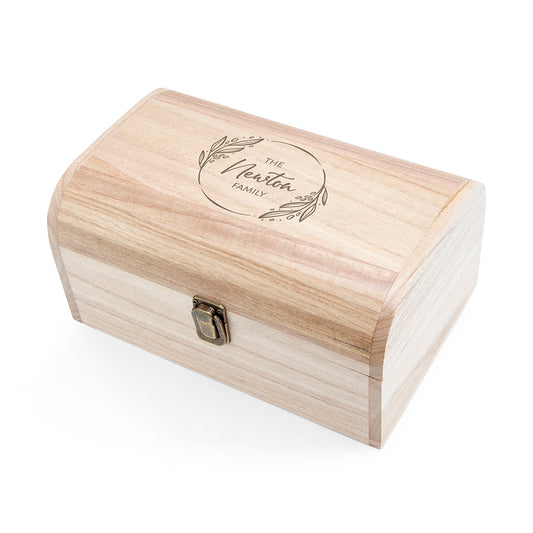 Personalised Family Christmas Keepsake Chest