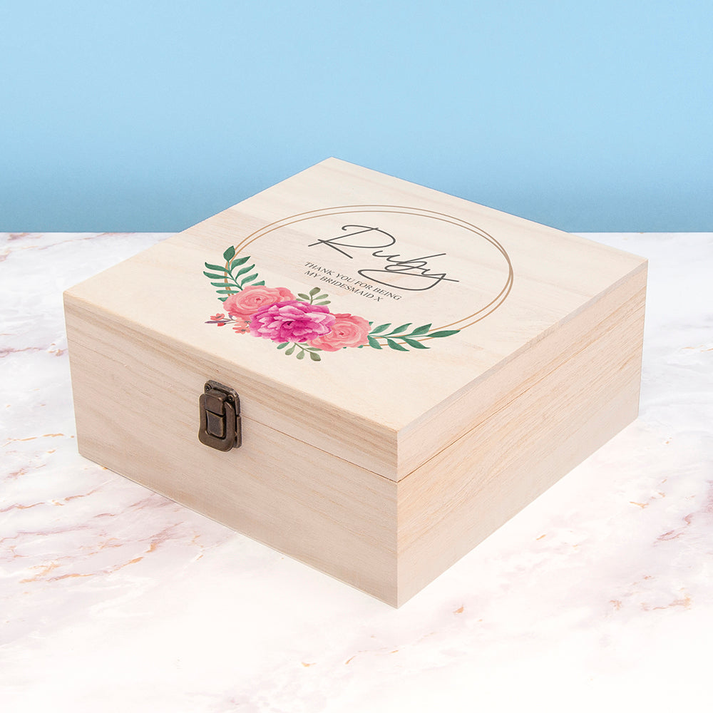 Personalised Wedding Party Memory Box