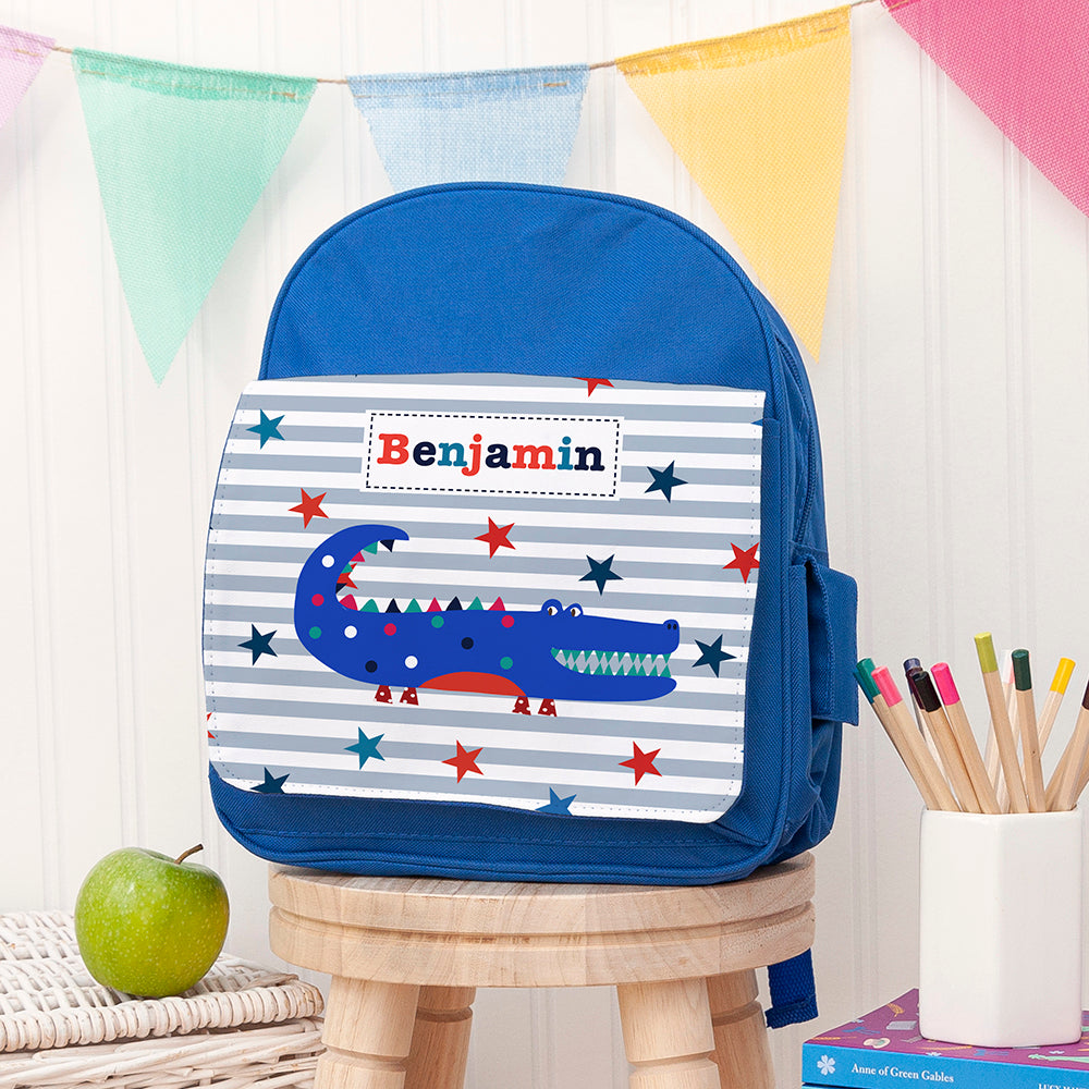 Personalised Kid's Blue Mini Rucksack