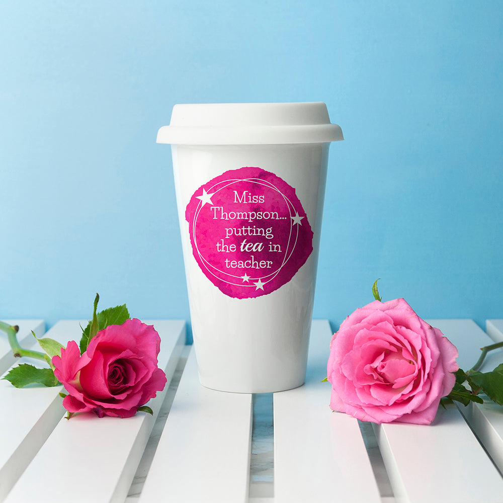 Personalised Tea in Teacher Travel Mug