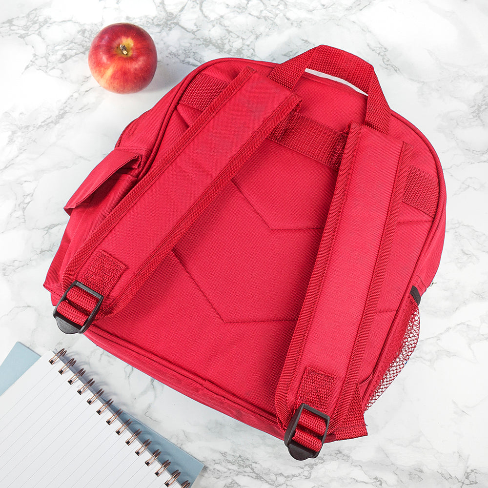 Personalised Kid's Red Mini Rucksack
