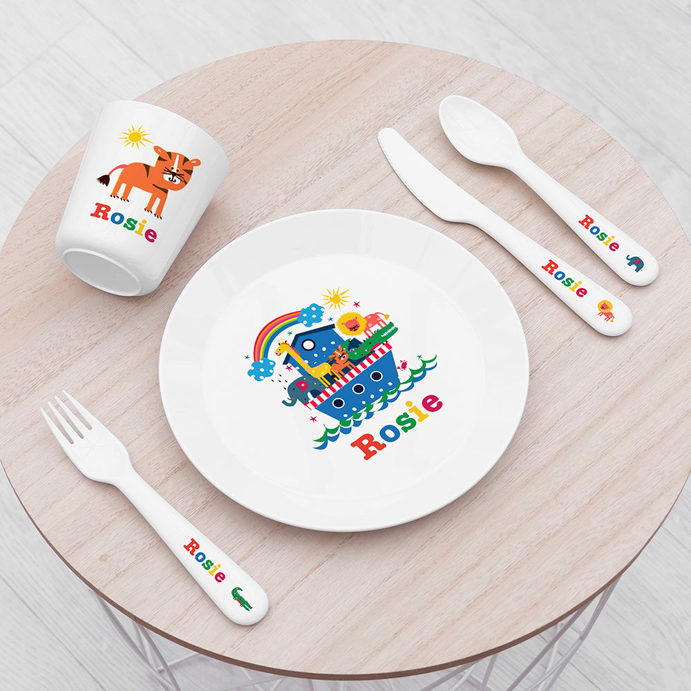 Personalised Kids Noah's Ark Dining Set
