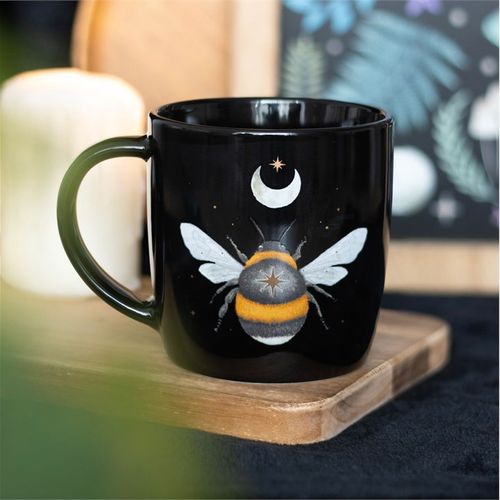 Dark Forest Bee Mug - Black