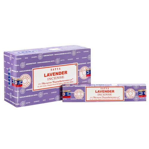 12 Packets of Lavender Incense Sticks by Satya