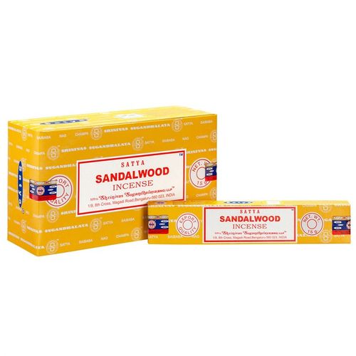 12 Packets of Sandalwood Incense Sticks by Satya