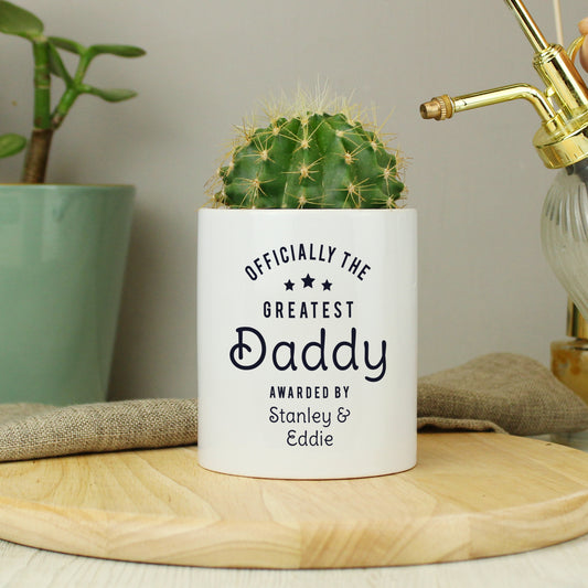 Personalised "Officially The Greatest" Ceramic Storage Pot