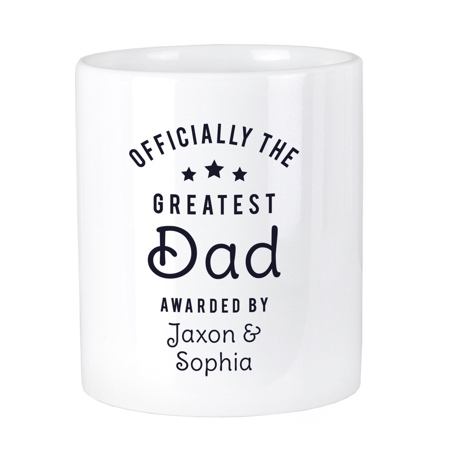 Personalised "Officially The Greatest" Ceramic Storage Pot
