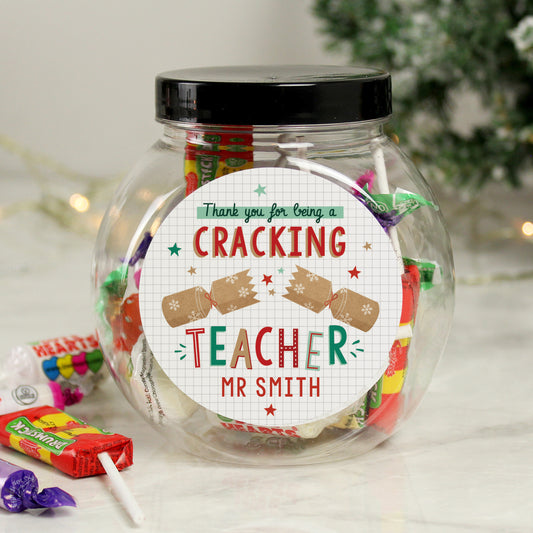 Personalised "Cracking Teacher" Sweet Jar