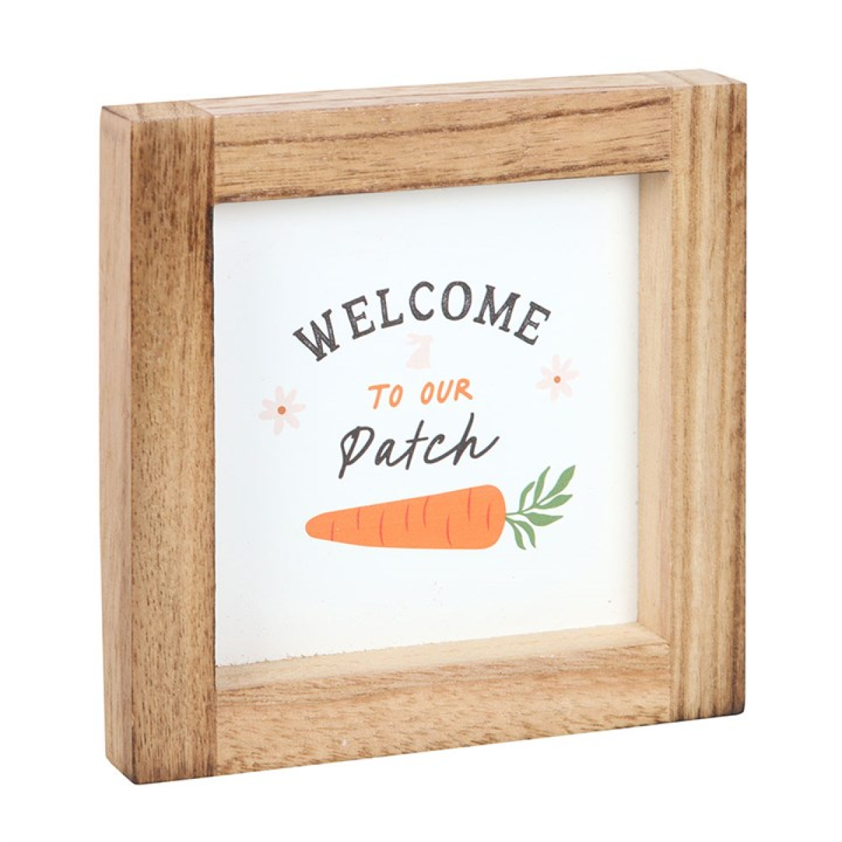 Welcome to Our Patch Wooden Framed Sign