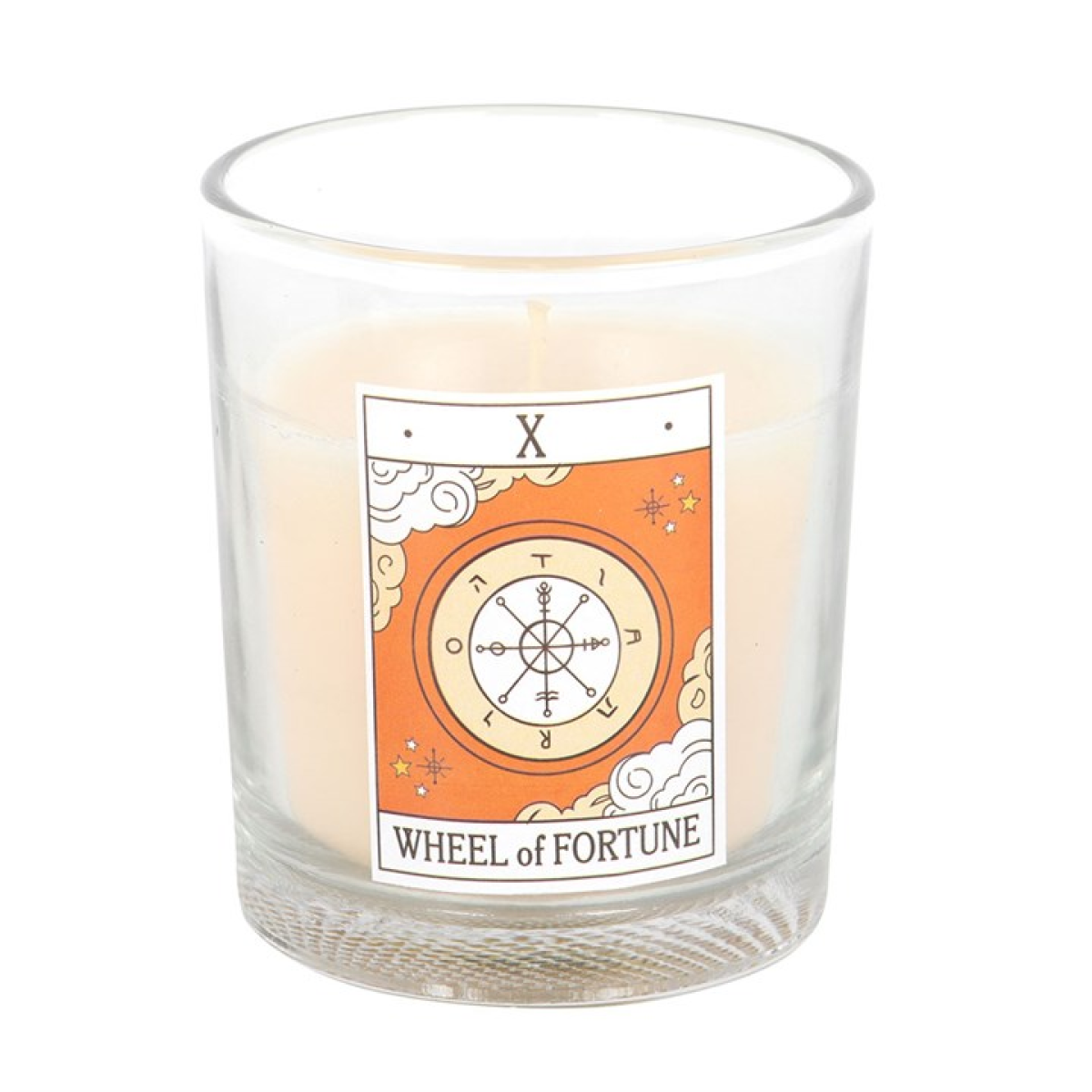 The Wheel of Fortune Vintage Tarot Orange Scented Candle