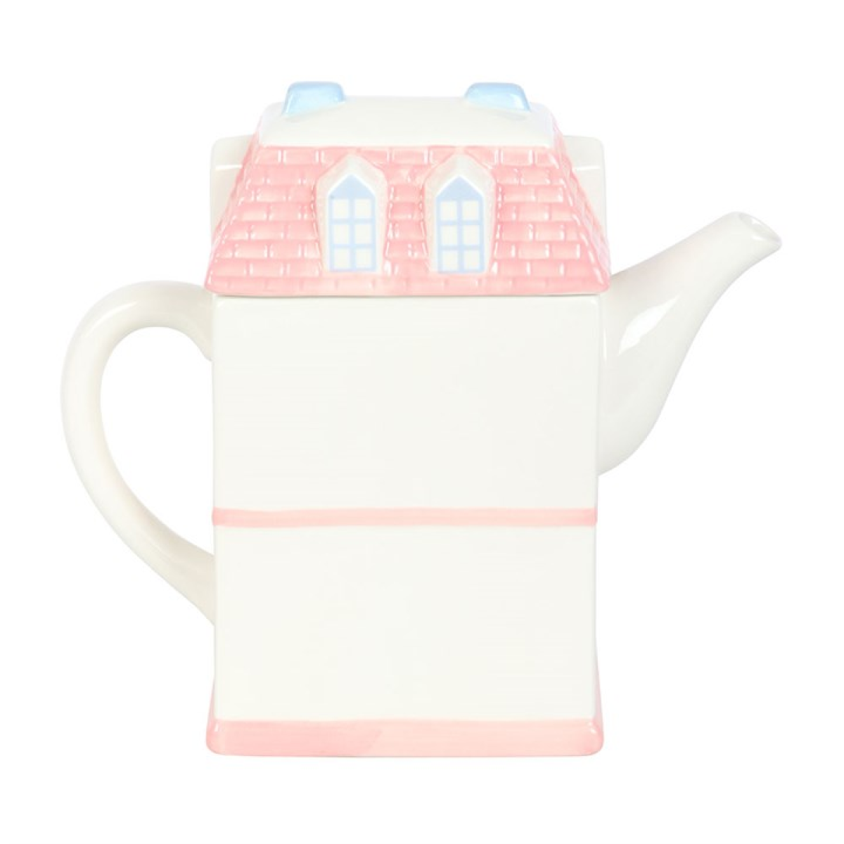 Pastel House Shaped Ceramic Teapot