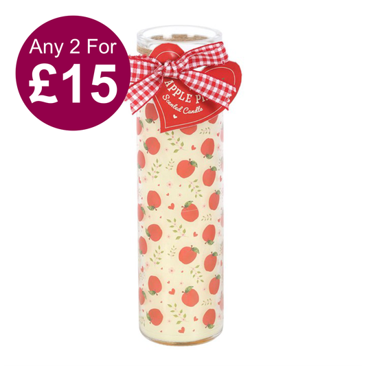 Apple Print Apple Pie Tube Candle