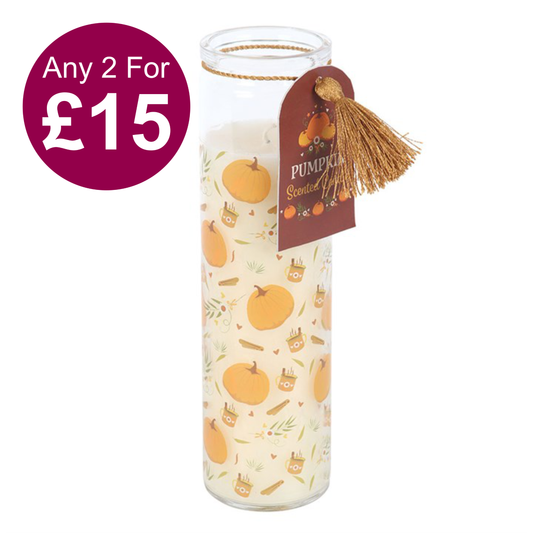 Pumpkin Print Tube Candle
