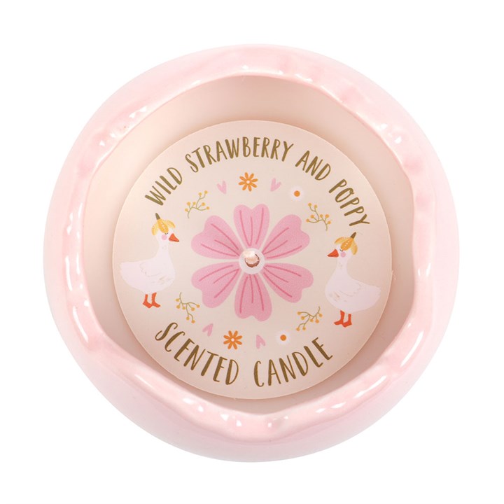 Wild Strawberry & Poppy Egg Shaped Scented Candle