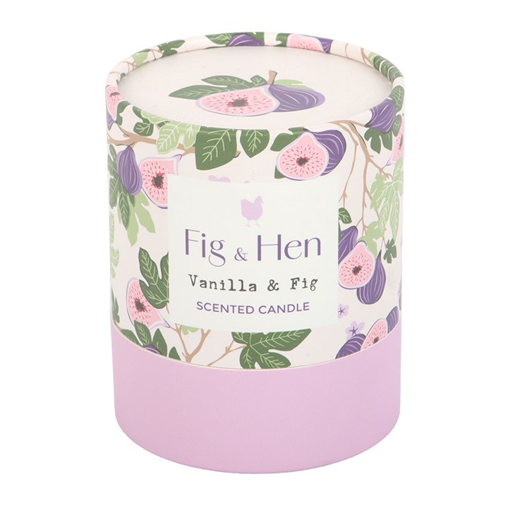 Vanilla & Fig Scented Candle – Pink Glass Jar (28hr Burn Time)