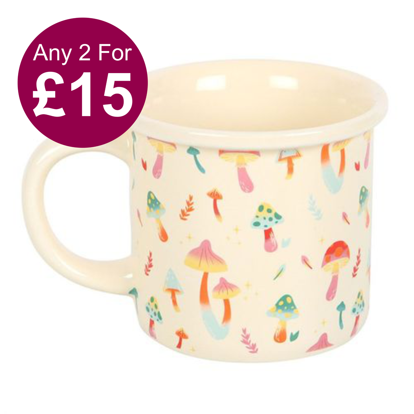 Funky Fungi Mushroom Print Mug