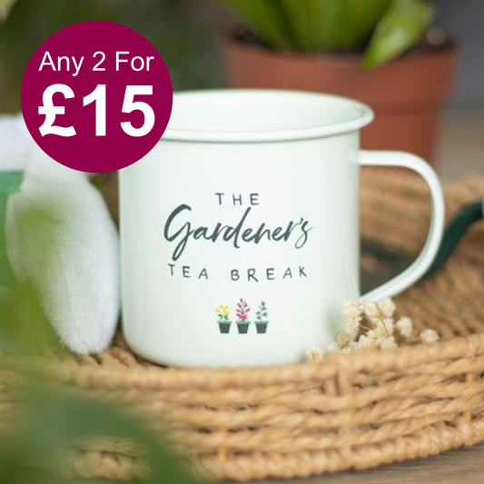 Gardener's Tea Break Enamel Mug