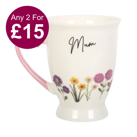Mum Wildflower Pedestal Mug
