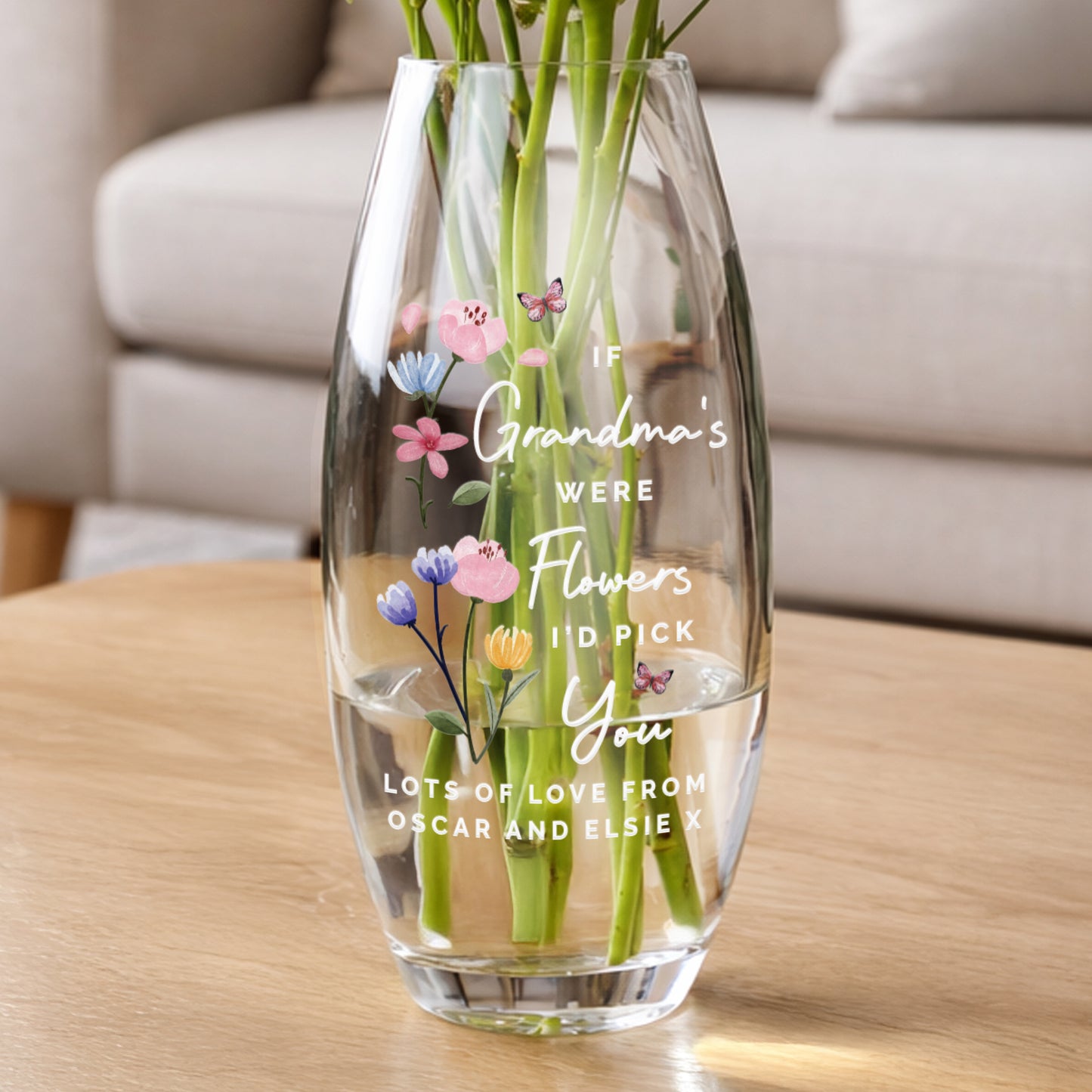Personalised I’d Pick You Bullet Vase