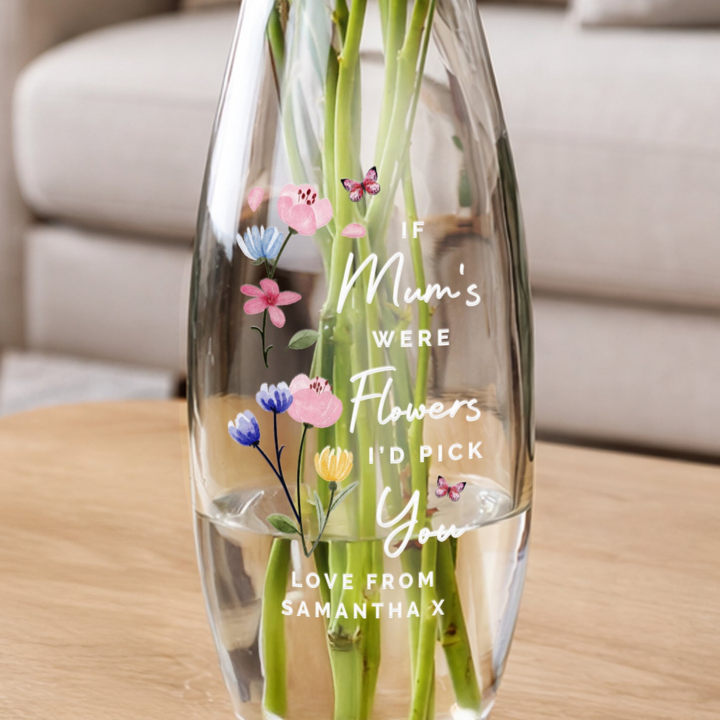Personalised I’d Pick You Bullet Vase