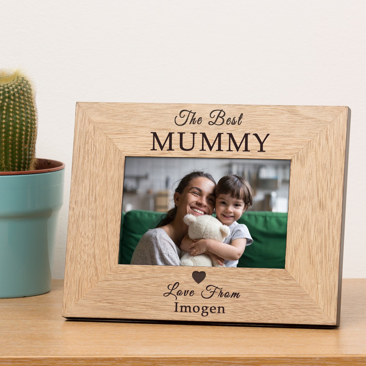Personalised “The Best…” Oak Wood Photo Frame – 6x4” Engraved Gift (Portrait or Landscape)