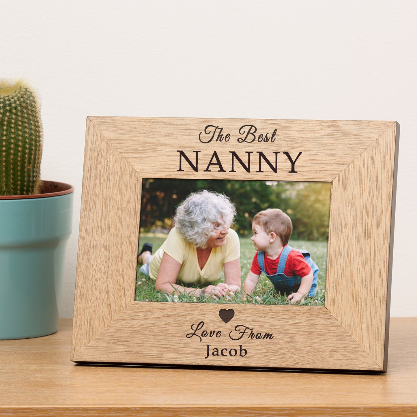 Personalised “The Best…” Oak Wood Photo Frame – 6x4” Engraved Gift (Portrait or Landscape)