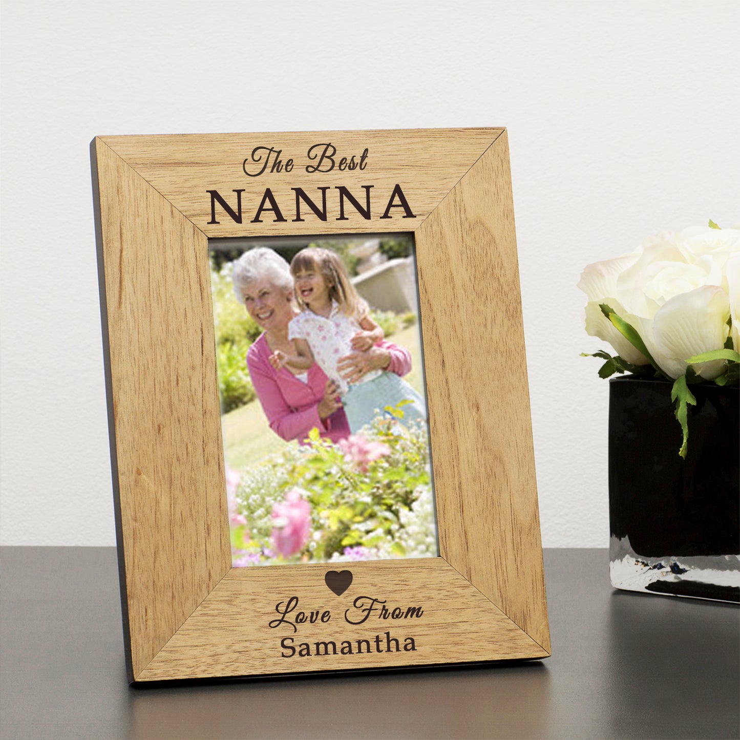 Personalised “The Best…” Oak Wood Photo Frame – 6x4” Engraved Gift (Portrait or Landscape)