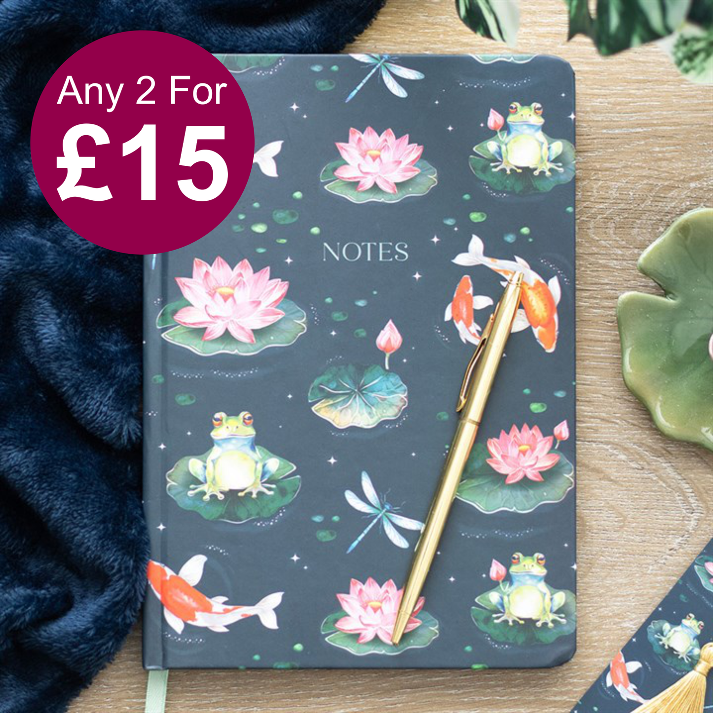 Pond Print A5 Notebook