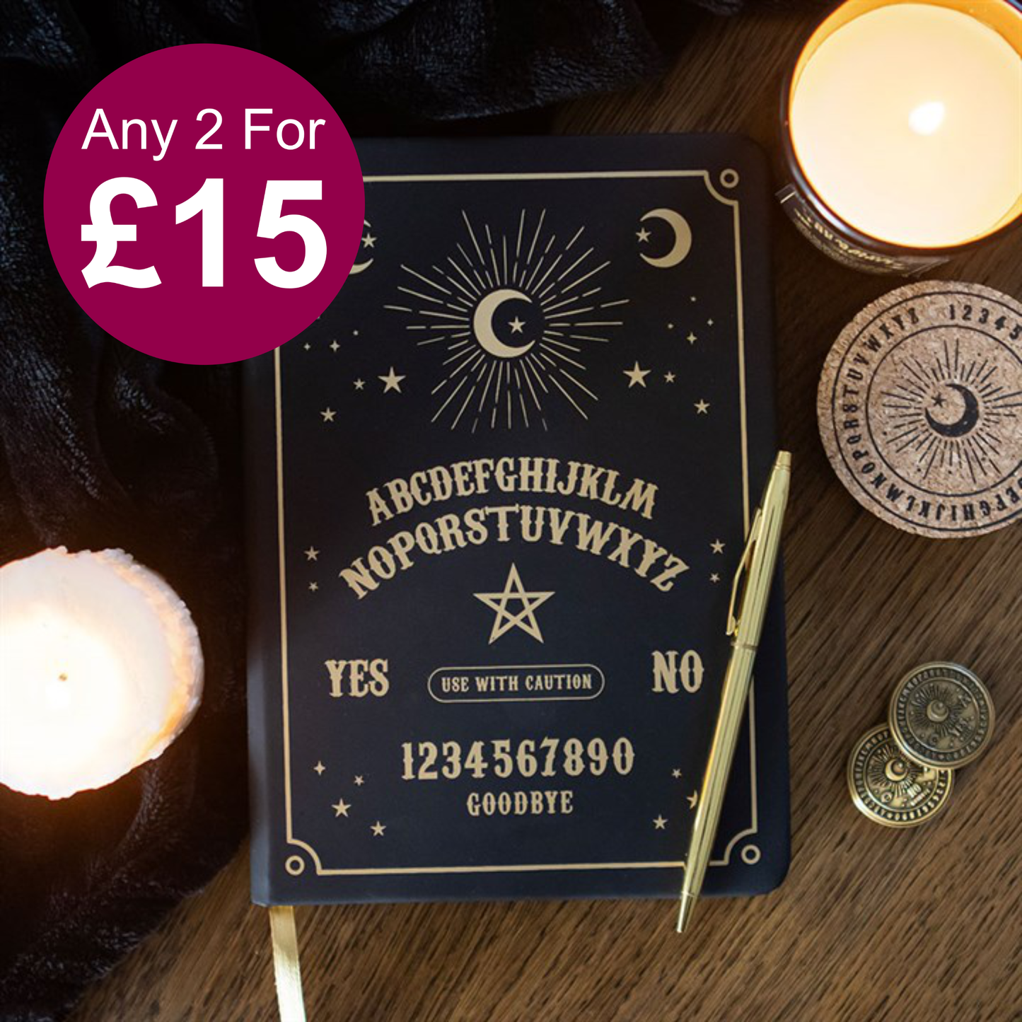 Black Talking Board A5 Notebook