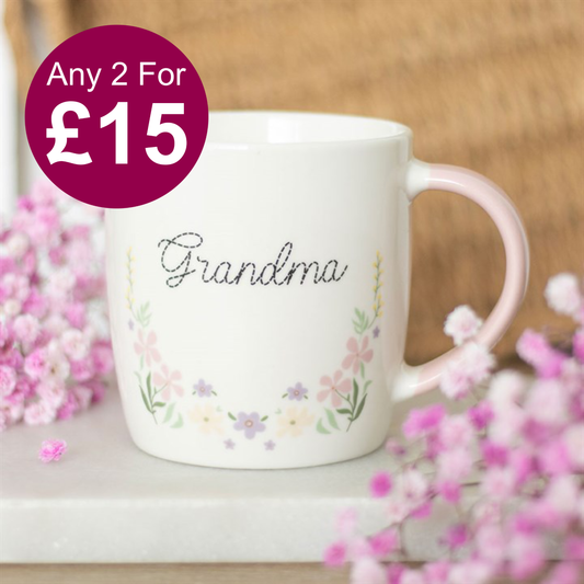 Grandma Pastel Floral Mug