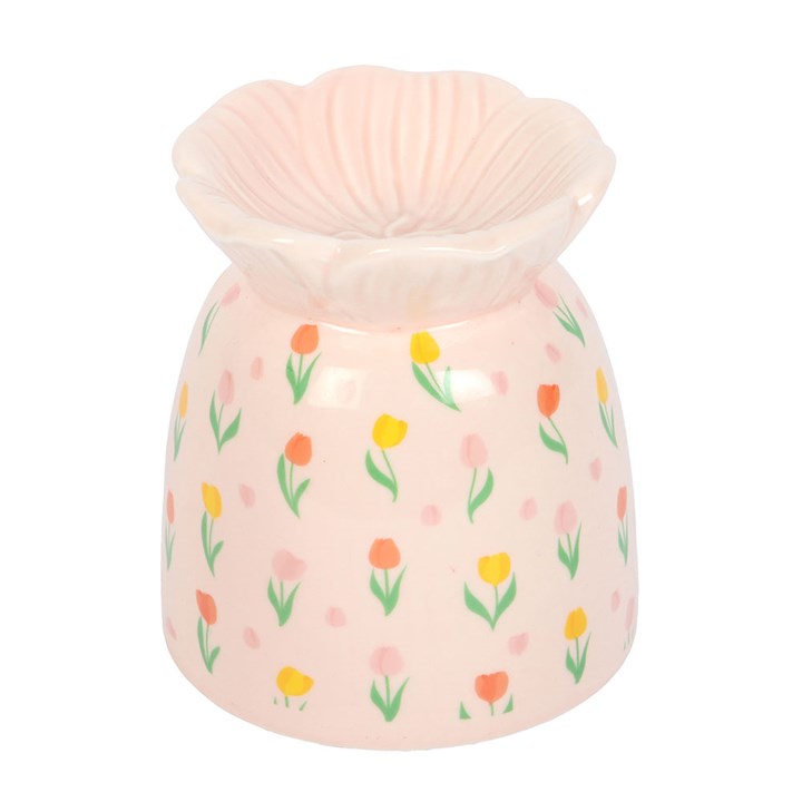 Tulip Print Oil Burner & Wax Warmer