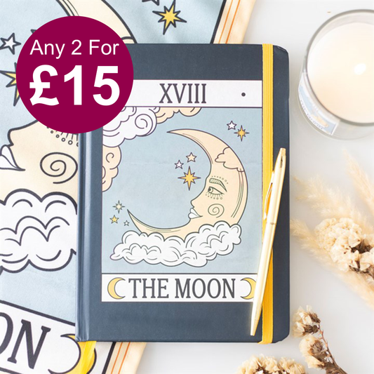 The Moon Vintage Tarot A5 Notebook