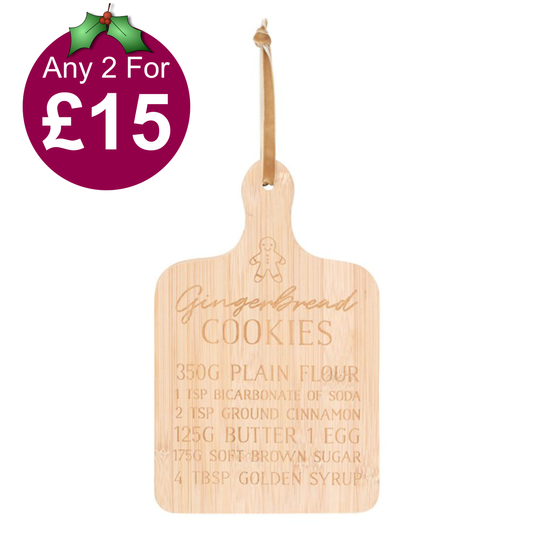 Gingerbread Cookies Bamboo Serving Board
