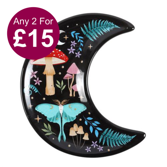 Crescent Moon Dark Forest Print Trinket Dish