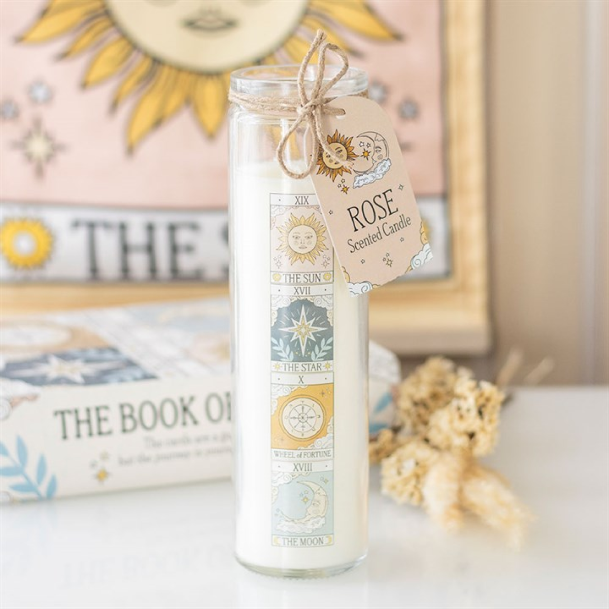 Vintage Tarot Rose Scented Tube Candle