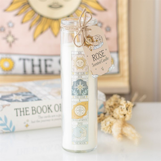 Vintage Tarot Rose Scented Tube Candle