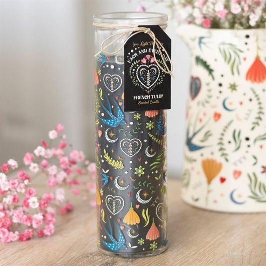 Midnight Bloom French Tulip Tube Candle
